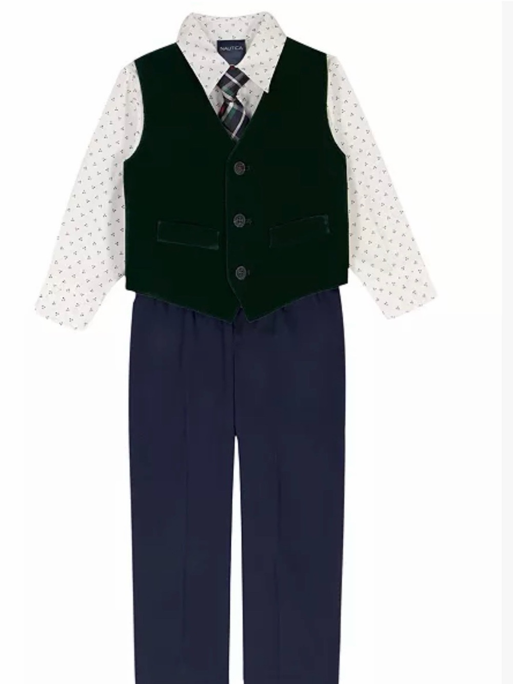 Nautica
Baby Boys' Green Velvet Duo Vest, 4-Piece Set